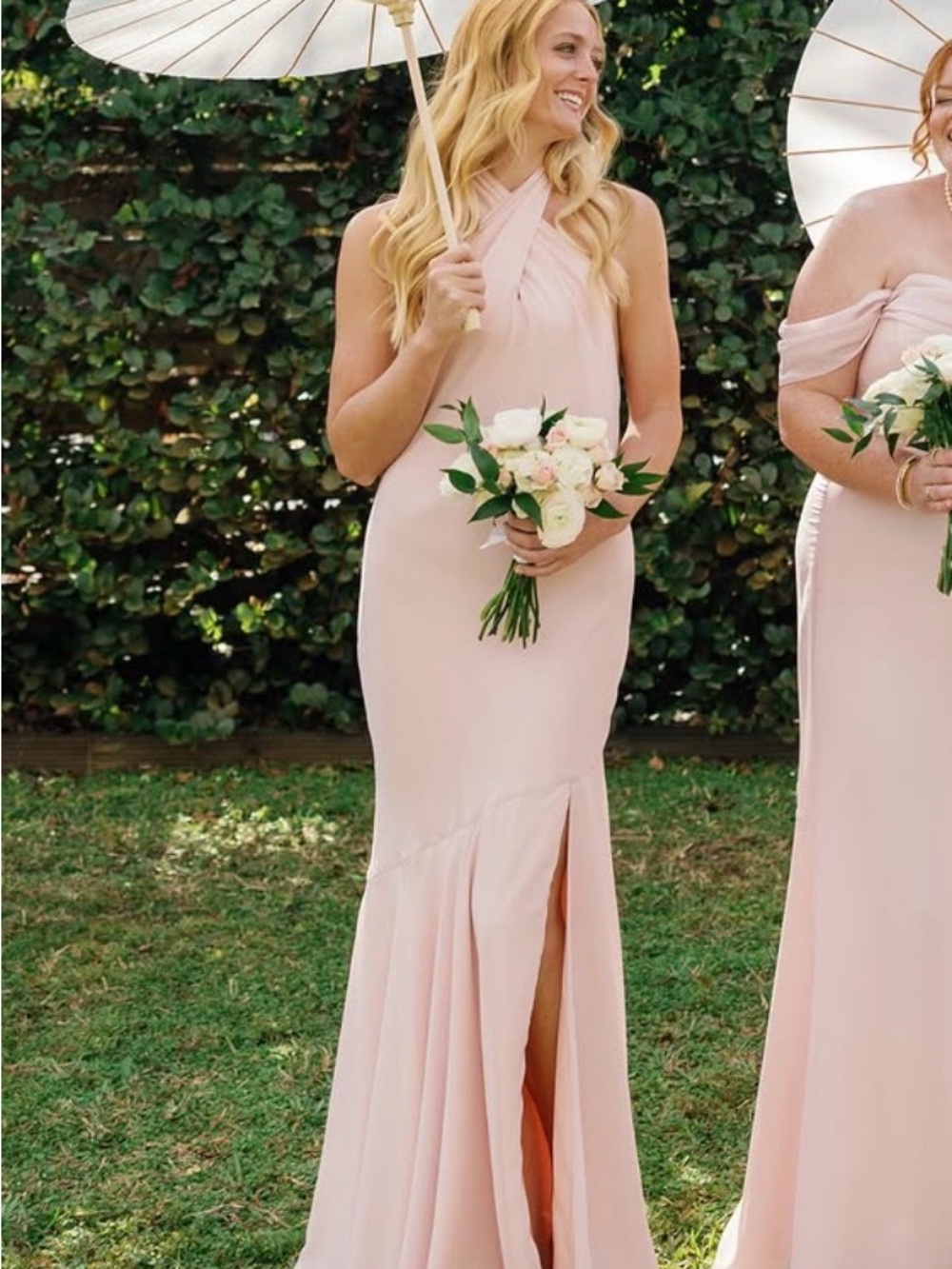 Birdy Grey Stephanie bridesmaid dress- chiffon blush pink